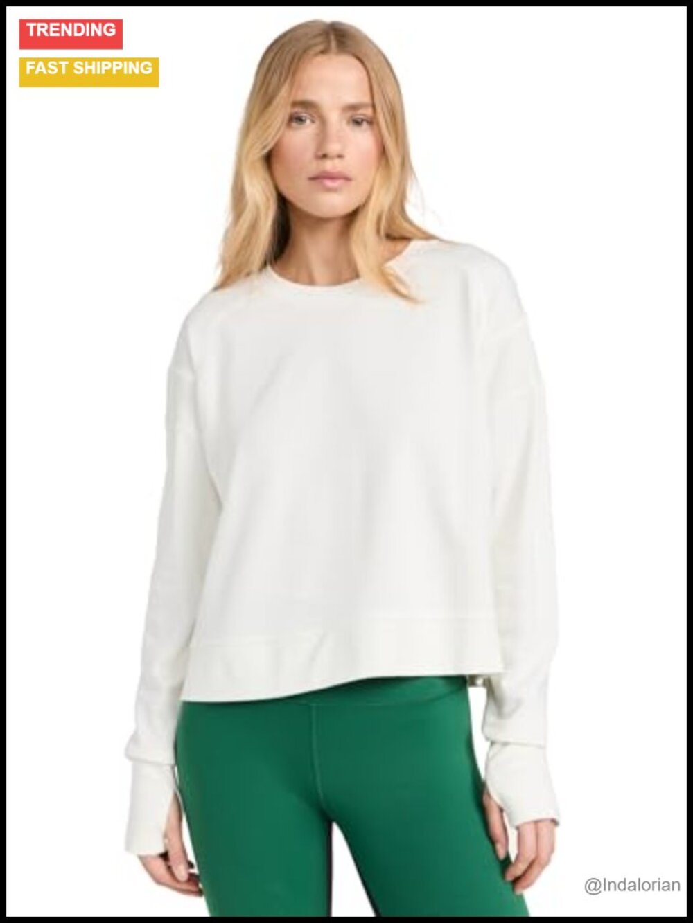 Sweaty Betty After Class Longline Crewneck Sweatshirt with Side Slit